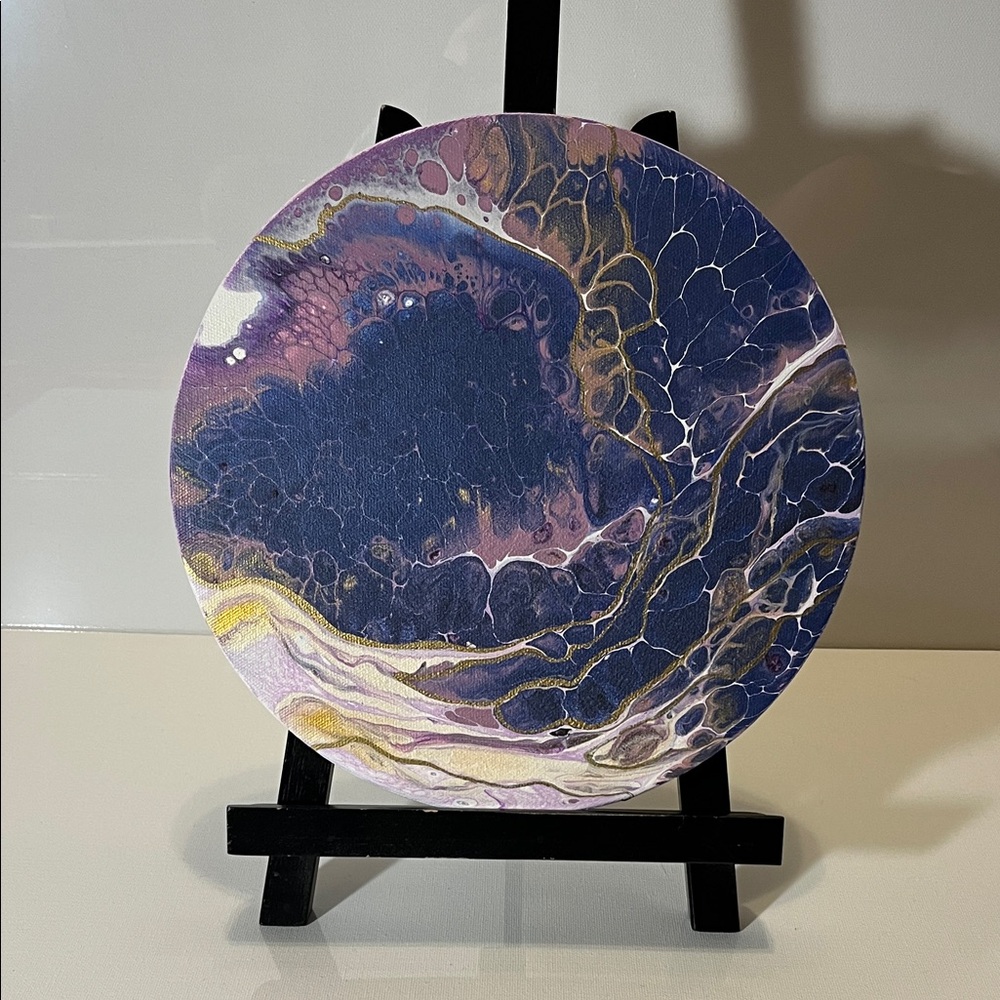 Abstract Purple and Gold Art Piece